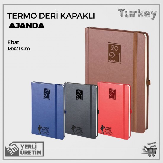 Termo Deri Kapaklı Kişiye Özel Ajanda